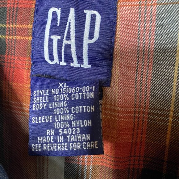 Gap Vintage denim jacket flannel lined barn field coat size XL - Picture 5 of 11